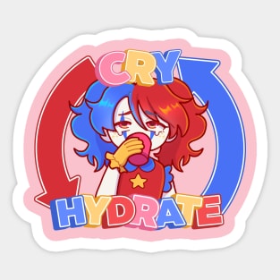 Cry Hydrate Clown Girl Sticker